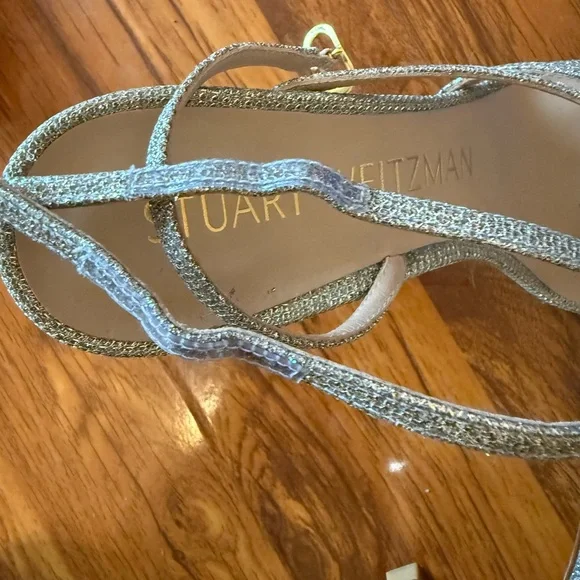 Stuart Weitzman Women’s Melodi Glitter High Heel Sandals Size: 38.5 8 B - Picture 14 of 16